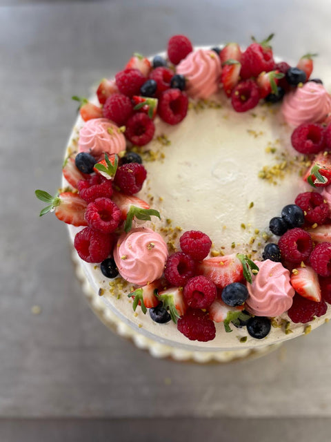 Gâteau génoise aux fruits