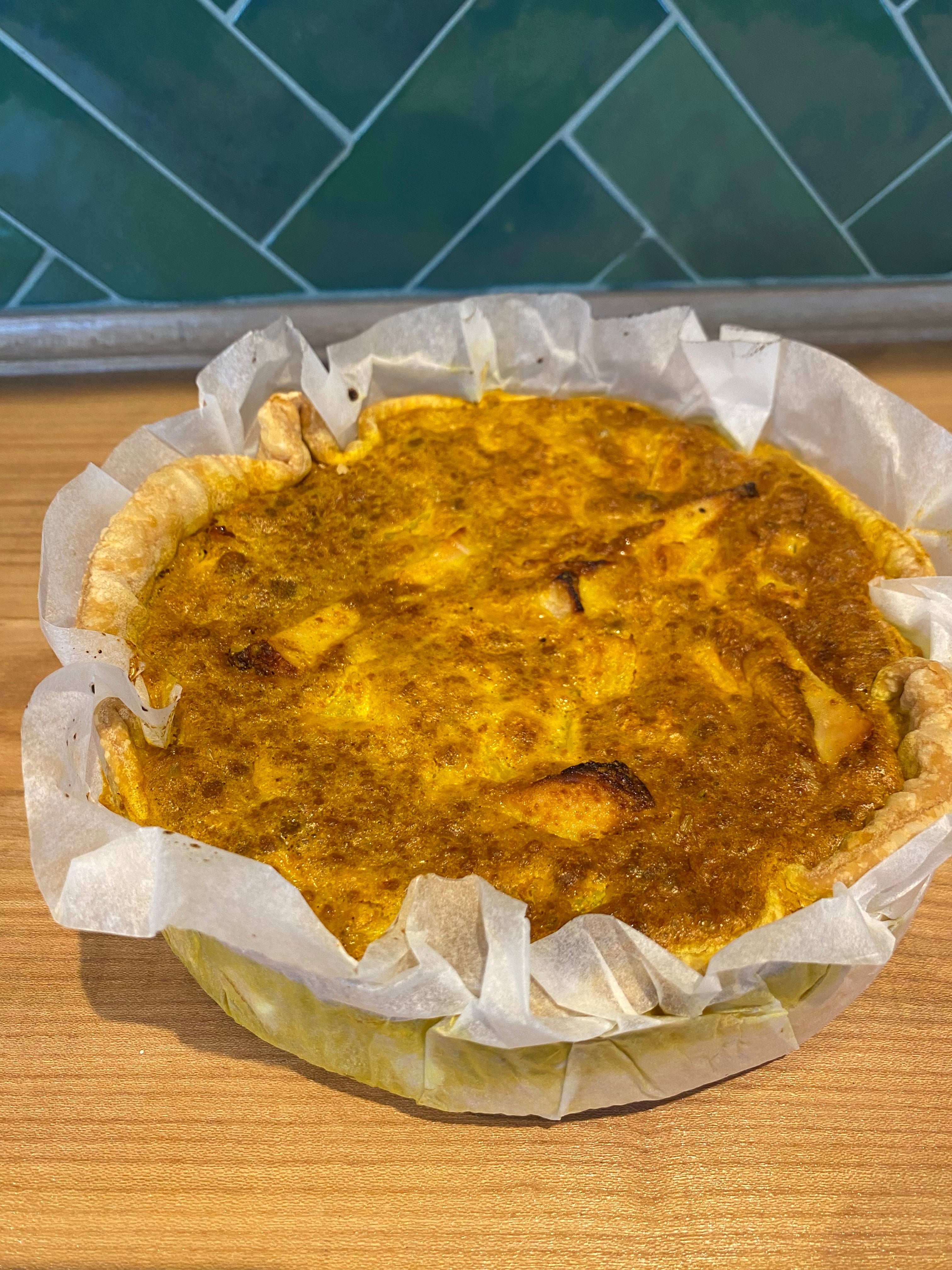 Quiche poulet curry ananas